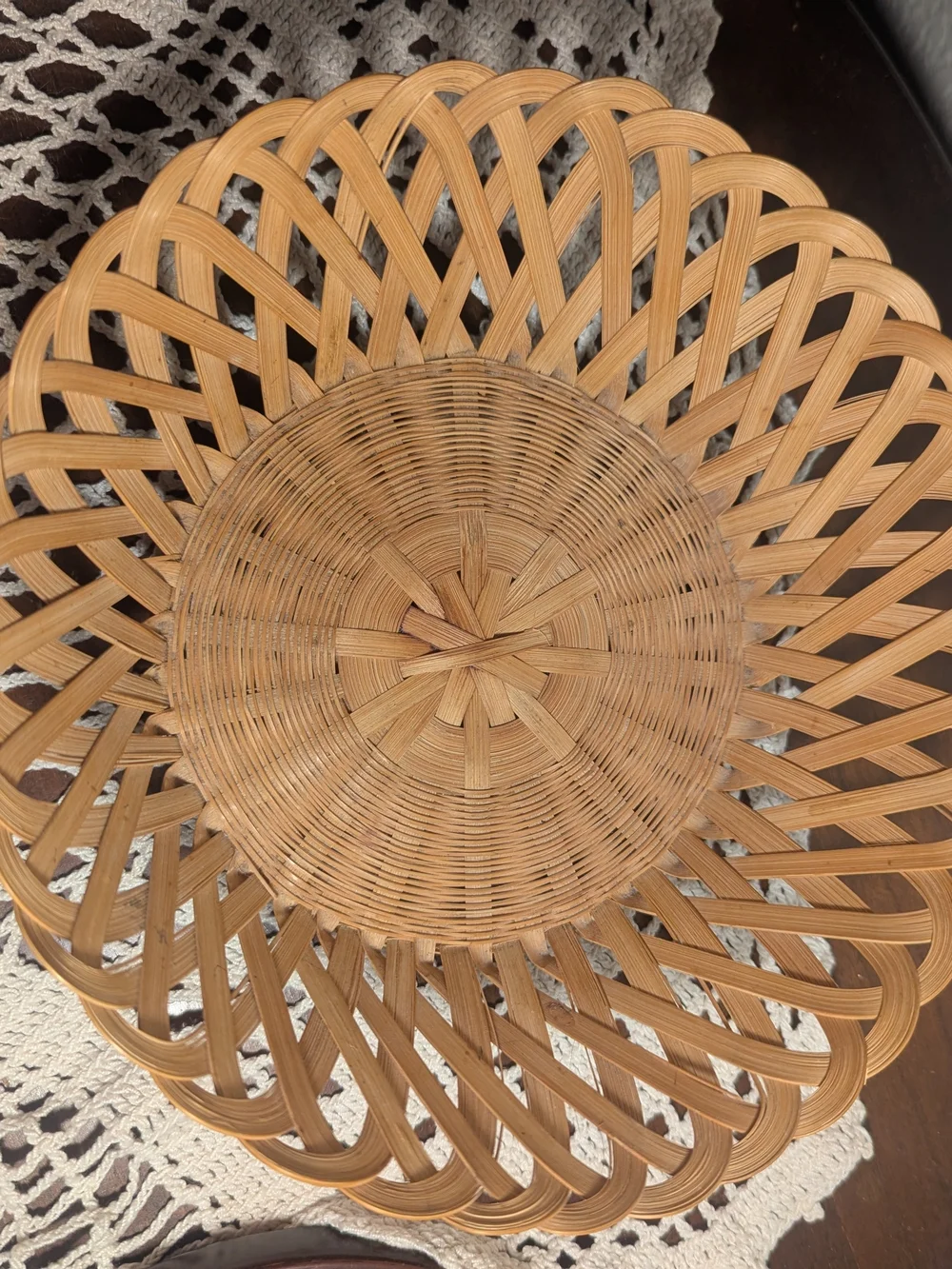 Rattan Bamboo Like Natural Woven Decorative Baskets - Tan